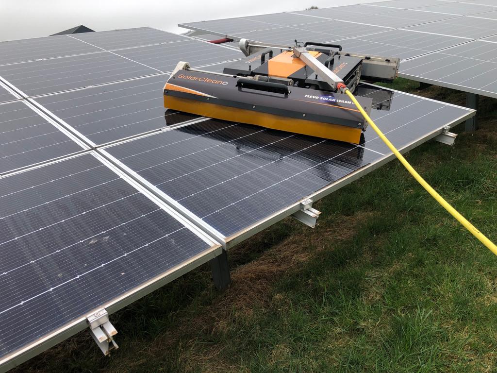 Cleaning of solar farm